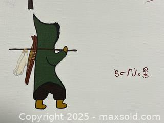 MaxSold Auction: INDIGENOUS Artist SHIRLEY CHEECHOO Signed Acrylic Painting on Stretched Canvas - Toronto (Ontario, Canada) SELLER MANAGED Reseller Online Auction - Chesswood Drive