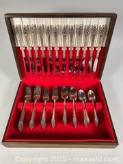 MaxSold Auction: International Deep Silver Silver Plated Flatware Set with Chest  - Toronto (Ontario, Canada) SELLER MANAGED Reseller Online Auction - Chesswood Drive
