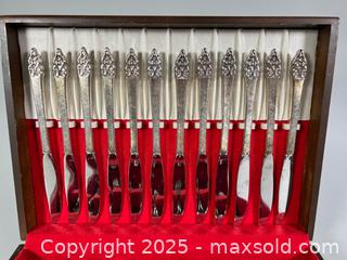 MaxSold Auction: International Deep Silver Silver Plated Flatware Set with Chest  - Toronto (Ontario, Canada) SELLER MANAGED Reseller Online Auction - Chesswood Drive