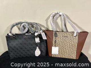 MaxSold Auction: NWT Large CALVIN KLEIN Tote and GUESS Jacqui Handbags - Toronto (Ontario, Canada) SELLER MANAGED Reseller Online Auction - Chesswood Drive