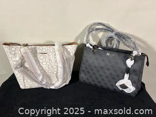MaxSold Auction: NWT Large CALVIN KLEIN Tote and GUESS Jacqui Handbags - Toronto (Ontario, Canada) SELLER MANAGED Reseller Online Auction - Chesswood Drive