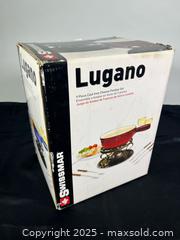 MaxSold Auction: Open Box 9-PCE Lugano CAST IRON Cheese Fondue Set - Toronto (Ontario, Canada) SELLER MANAGED Reseller Online Auction - Chesswood Drive