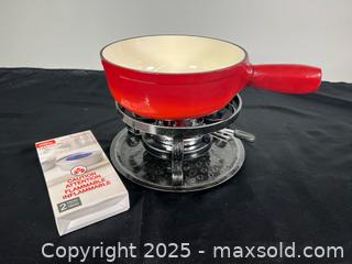 MaxSold Auction: Open Box 9-PCE Lugano CAST IRON Cheese Fondue Set - Toronto (Ontario, Canada) SELLER MANAGED Reseller Online Auction - Chesswood Drive