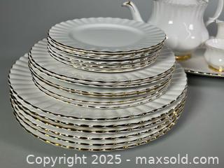 MaxSold Auction: ROYAL ALBERT Val D’or Bone China Dishes  - Toronto (Ontario, Canada) SELLER MANAGED Reseller Online Auction - Chesswood Drive