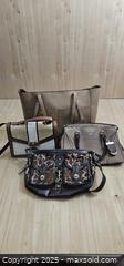 MaxSold Auction: Lot of 4 Brown Purses - Thorold (Ontario, Canada) SELLER MANAGED Downsizing Online Auction - Carleton Street North