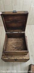 MaxSold Auction: Set of 3 Wooden/ Metal decor storage boxes   - Thorold (Ontario, Canada) SELLER MANAGED Downsizing Online Auction - Carleton Street North