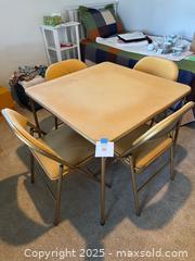 MaxSold Auction: Card table + 4 chairs  - Los Angeles (California, USA) SELLER MANAGED Moving Online Auction - Redwing Street