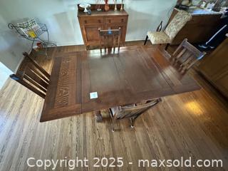 MaxSold Auction: Dining table with 4 chairs - Los Angeles (California, USA) SELLER MANAGED Moving Online Auction - Redwing Street