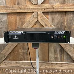 MaxSold Auction: Behringer Europower EP1500 2x700 watt Stereo Power Amp Rack - Toronto (Ontario, Canada) SELLER MANAGED Commercial Liquidation Online Auction - Clinton Street
