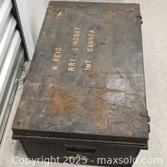 MaxSold Auction:  Antique Military Chest 2 - Toronto (Ontario, Canada) SELLER MANAGED Downsizing Online Auction - Torbarrie Road (STORAGE)