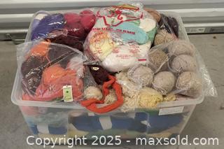 MaxSold Auction: Bin Full Of Yarn  - Toronto (Ontario, Canada) SELLER MANAGED Downsizing Online Auction - Torbarrie Road (STORAGE)