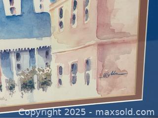 MaxSold Auction: Dana Wylder Watercolor Print of Caribbean Village - Campbell (California, USA) PARTNER MANAGED Estate Sale Online Auction - Dell Avenue
