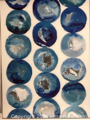 MaxSold Auction: Framed Abstract Wall Art of Blue Spheres - Campbell (California, USA) PARTNER MANAGED Estate Sale Online Auction - Dell Avenue