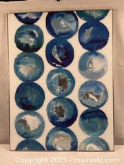 MaxSold Auction: Framed Abstract Wall Art of Blue Spheres - Campbell (California, USA) PARTNER MANAGED Estate Sale Online Auction - Dell Avenue