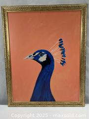 MaxSold Auction: Framed Print on Canvas of a Peacock - Campbell (California, USA) PARTNER MANAGED Estate Sale Online Auction - Dell Avenue