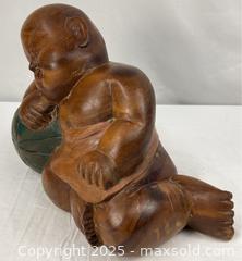 MaxSold Auction: Hand Carved Wood Sleeping Buddha Child - Campbell (California, USA) PARTNER MANAGED Estate Sale Online Auction - Dell Avenue