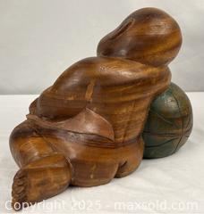 MaxSold Auction: Hand Carved Wood Sleeping Buddha Child - Campbell (California, USA) PARTNER MANAGED Estate Sale Online Auction - Dell Avenue
