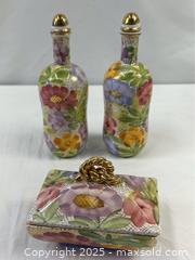 MaxSold Auction: Italian Vanity Bottles and Lidded Box - Campbell (California, USA) PARTNER MANAGED Estate Sale Online Auction - Dell Avenue