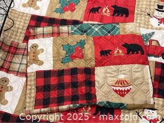 MaxSold Auction: Large Quilted Spread with Winter Christmas Motif - Campbell (California, USA) PARTNER MANAGED Estate Sale Online Auction - Dell Avenue