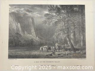MaxSold Auction: Limited Edition Reprint of Yosemite Valley Etchhing - Campbell (California, USA) PARTNER MANAGED Estate Sale Online Auction - Dell Avenue