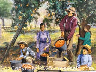 MaxSold Auction: Original Painting of Family Fruit Harvesting - Campbell (California, USA) PARTNER MANAGED Estate Sale Online Auction - Dell Avenue
