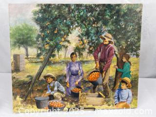 MaxSold Auction: Original Painting of Family Fruit Harvesting - Campbell (California, USA) PARTNER MANAGED Estate Sale Online Auction - Dell Avenue