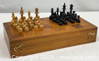 MaxSold Auction: Portable Wood Folding Chess Board with Pieces - Campbell (California, USA) PARTNER MANAGED Estate Sale Online Auction - Dell Avenue