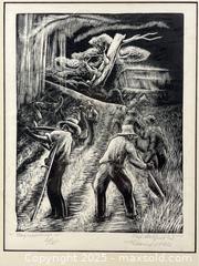 MaxSold Auction: Signed 1932 Antique Lithograph “Haymaking” from Poland - Campbell (California, USA) PARTNER MANAGED Estate Sale Online Auction - Dell Avenue