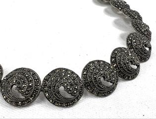 MaxSold Auction: Sterling Art Nouveau Marcasite Link Necklace - Campbell (California, USA) PARTNER MANAGED Estate Sale Online Auction - Dell Avenue