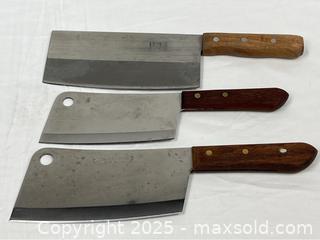MaxSold Auction: Trio of Stainless Steel Cleavers - Campbell (California, USA) PARTNER MANAGED Estate Sale Online Auction - Dell Avenue