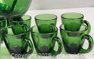 MaxSold Auction: Vintage MCM Blenko Green Glass Punch Bowl, Cups, and Ladle - Campbell (California, USA) PARTNER MANAGED Estate Sale Online Auction - Dell Avenue