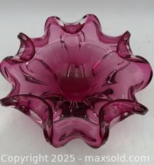 MaxSold Auction: Vetri Di Murano purple ruffled art glass bowl - Hatboro (Pennsylvania, USA) PARTNER MANAGED Estate Sale Online Auction - Jacksonville Road