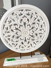 MaxSold Auction: Decorative Round Carved Tabletop Plaque, A - Ottawa (Ontario, Canada) PARTNER MANAGED Downsizing Online Auction - Sablewood Place