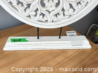 MaxSold Auction: Decorative Round Carved Tabletop Plaque, A - Ottawa (Ontario, Canada) PARTNER MANAGED Downsizing Online Auction - Sablewood Place
