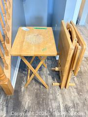 MaxSold Auction: Folding TV Tray Tables with Storage Rack (Set) B - Ottawa (Ontario, Canada) PARTNER MANAGED Downsizing Online Auction - Sablewood Place