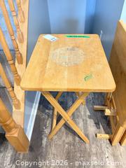 MaxSold Auction: Folding TV Tray Tables with Storage Rack (Set) B - Ottawa (Ontario, Canada) PARTNER MANAGED Downsizing Online Auction - Sablewood Place