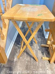 MaxSold Auction: Folding TV Tray Tables with Storage Rack (Set) B - Ottawa (Ontario, Canada) PARTNER MANAGED Downsizing Online Auction - Sablewood Place