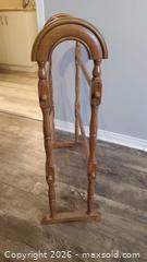 MaxSold Auction: Freestanding Quilt/Blanket/Towel Rack, Light/Medium Oak A - Ottawa (Ontario, Canada) PARTNER MANAGED Downsizing Online Auction - Sablewood Place