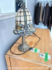 MaxSold Auction: Stained Glass Dragonfly Table Lamp, Brass Base A - Ottawa (Ontario, Canada) PARTNER MANAGED Downsizing Online Auction - Sablewood Place