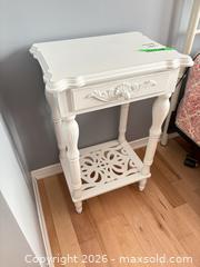 MaxSold Auction: White Ornate French Provincial Shabby-Chic Accent Side Table B - Ottawa (Ontario, Canada) PARTNER MANAGED Downsizing Online Auction - Sablewood Place
