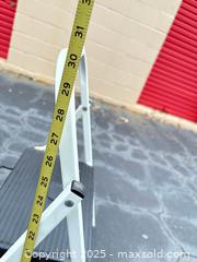 MaxSold Auction: 2-Step Folding Step Stool, Metal Frame, White &#38; Black - Decatur (Georgia, USA) SELLER MANAGED Moving Online Auction - Snapfinger Woods Drive (STORAGE)