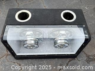 MaxSold Auction: Dual 10&#34; Subwoofer Enclosure with Plexiglass Display Window - Decatur (Georgia, USA) SELLER MANAGED Moving Online Auction - Snapfinger Woods Drive (STORAGE)