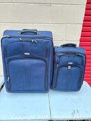 MaxSold Auction: Ricardo (Elite) Navy Blue Soft-Sided Luggage — 2-Piece Set - Decatur (Georgia, USA) SELLER MANAGED Moving Online Auction - Snapfinger Woods Drive (STORAGE)