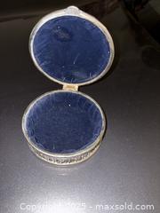 MaxSold Auction: Round Hinged Trinket / Jewelry / Powder Box - Decatur (Georgia, USA) SELLER MANAGED Moving Online Auction - Snapfinger Woods Drive (STORAGE)