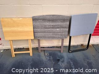 MaxSold Auction: Set of 3 Folding TV/Snack Trays - Decatur (Georgia, USA) SELLER MANAGED Moving Online Auction - Snapfinger Woods Drive (STORAGE)