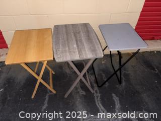 MaxSold Auction: Set of 3 Folding TV/Snack Trays - Decatur (Georgia, USA) SELLER MANAGED Moving Online Auction - Snapfinger Woods Drive (STORAGE)
