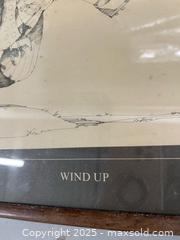 MaxSold Auction: Framed Pen and Ink Illustration on Paper “Wind Up” - Aurora (Ontario, Canada) SELLER MANAGED Moving Online Auction - Goulding Avenue (STORAGE)