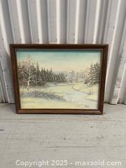 MaxSold Auction: Framed Winter Landscape Painting - Aurora (Ontario, Canada) SELLER MANAGED Moving Online Auction - Goulding Avenue (STORAGE)