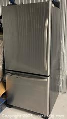 MaxSold Auction: Whirlpool Fridge (As is) 18.5cuft Bottom Freezer - Aurora (Ontario, Canada) SELLER MANAGED Moving Online Auction - Goulding Avenue (STORAGE)