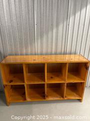 MaxSold Auction: Wood Shelf with 8 Cubbies - Aurora (Ontario, Canada) SELLER MANAGED Moving Online Auction - Goulding Avenue (STORAGE)
